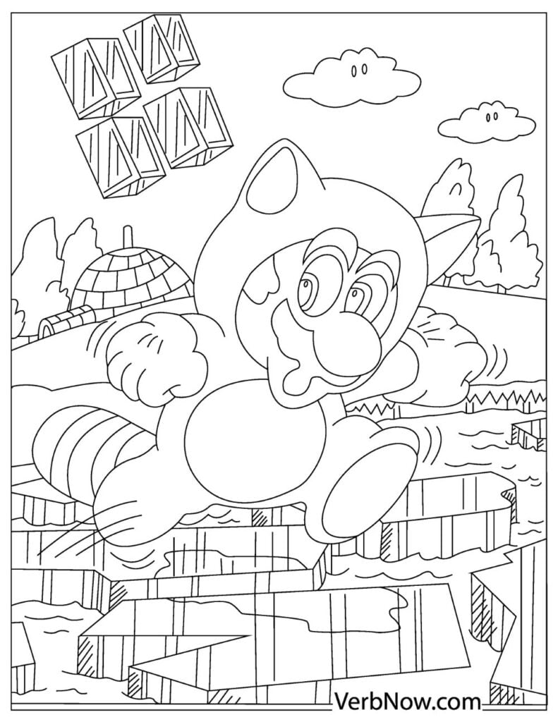 150+ Fun and Free Mario Coloring Pages for Kids 34