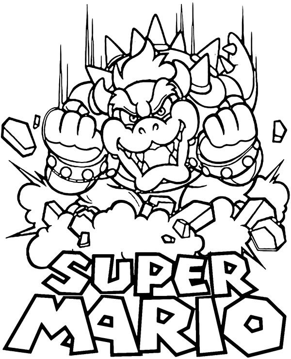 150+ Fun and Free Mario Coloring Pages for Kids 43