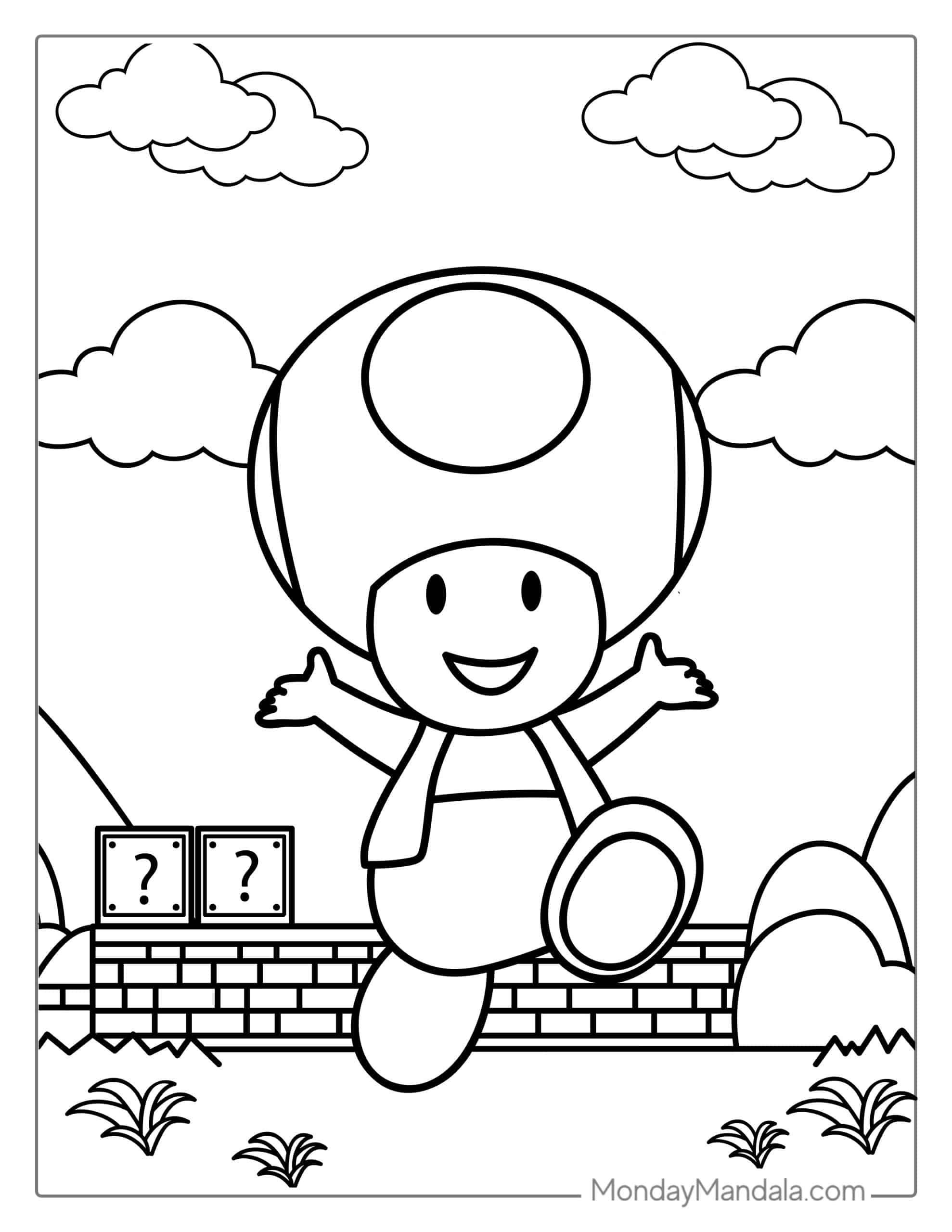 150+ Fun and Free Mario Coloring Pages for Kids 46