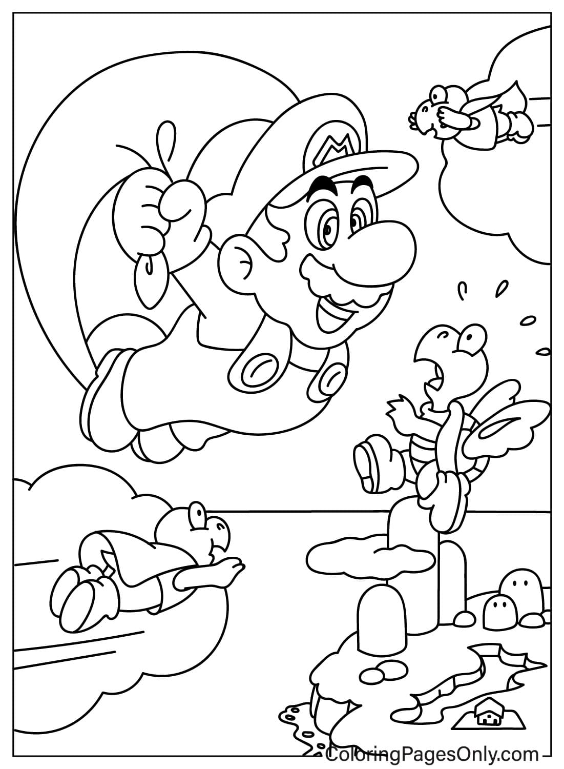 150+ Fun and Free Mario Coloring Pages for Kids 48