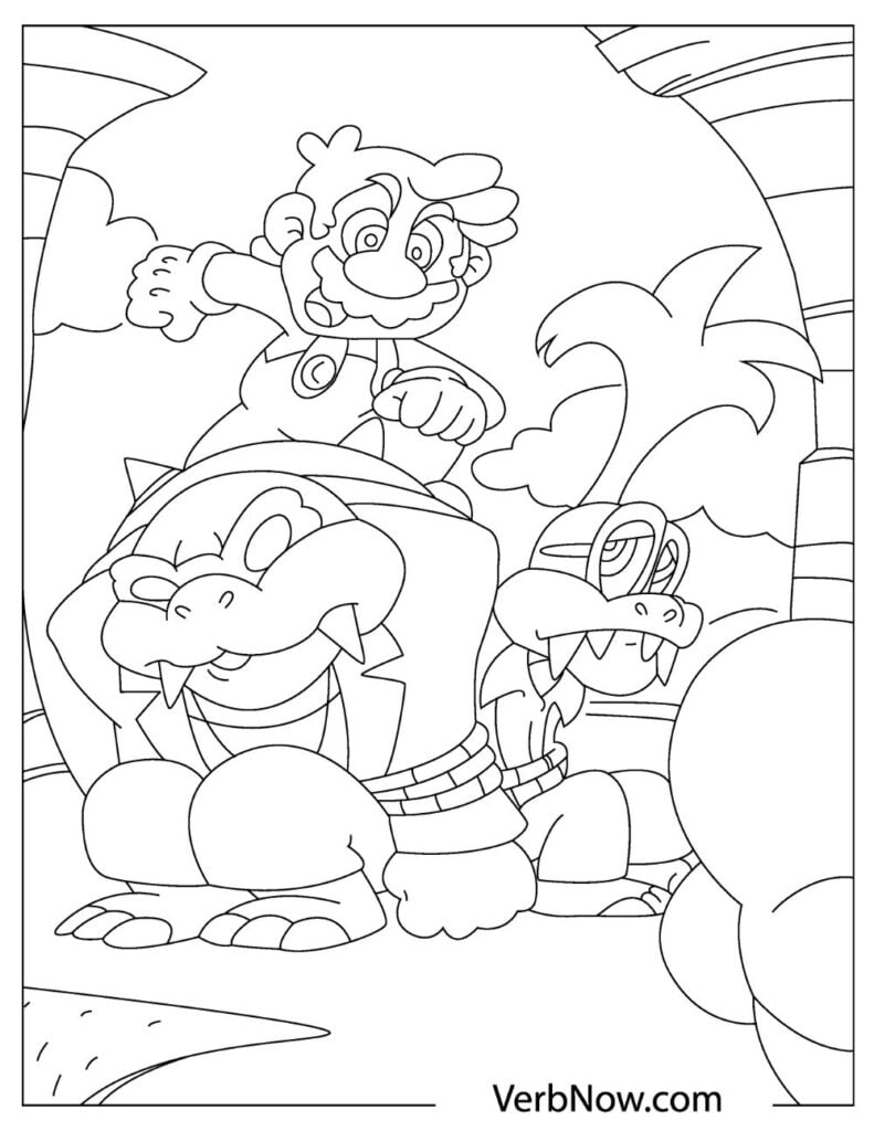 150+ Fun and Free Mario Coloring Pages for Kids 49