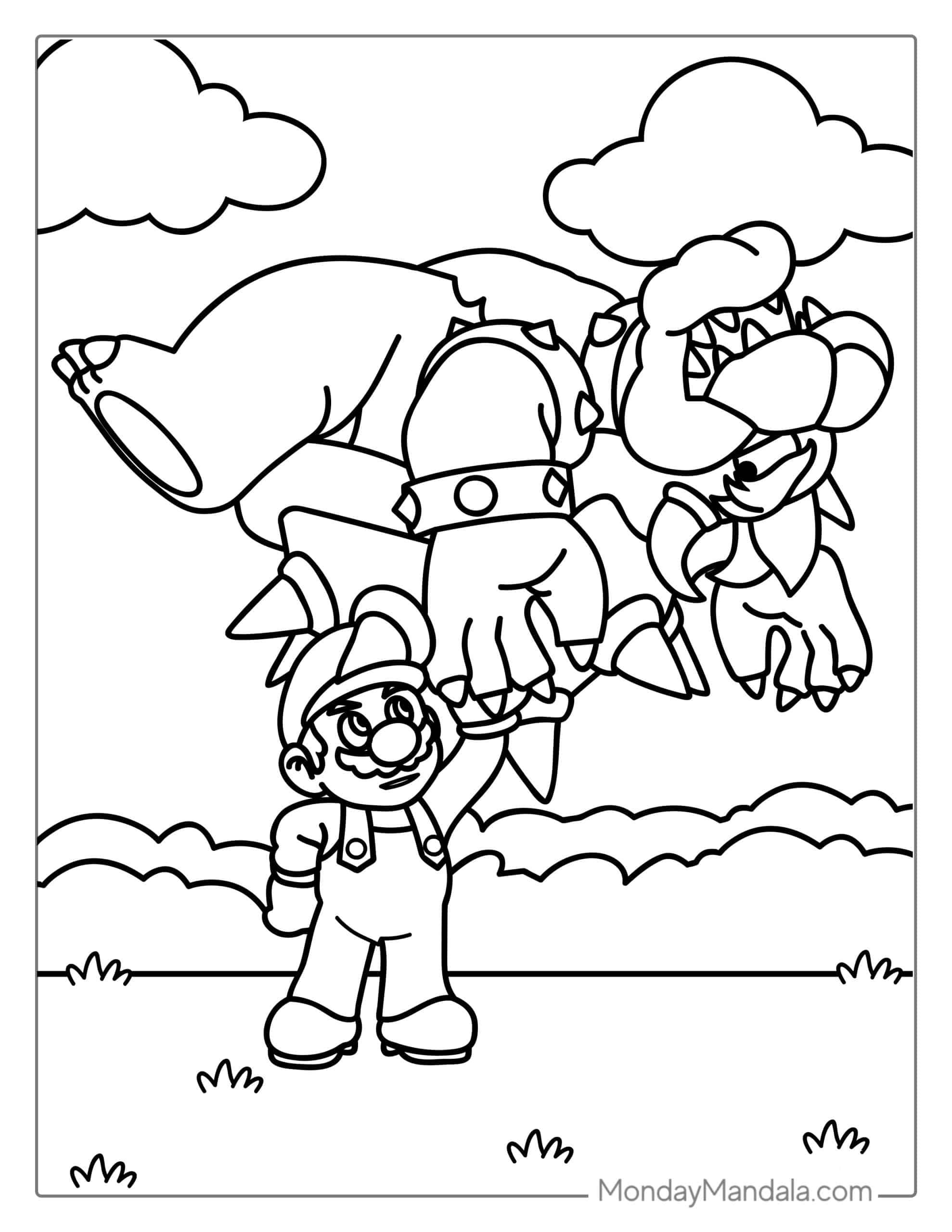 150+ Fun and Free Mario Coloring Pages for Kids 60