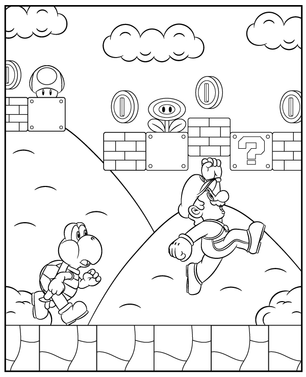 150+ Fun and Free Mario Coloring Pages for Kids 62