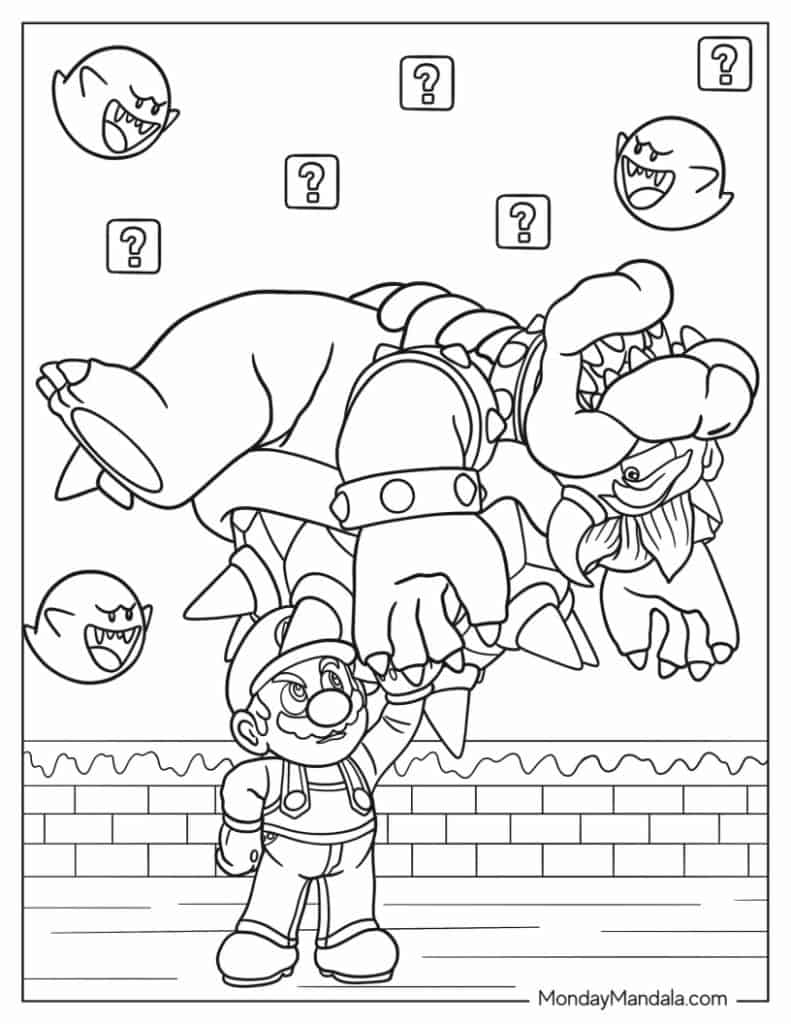 150+ Fun and Free Mario Coloring Pages for Kids 63