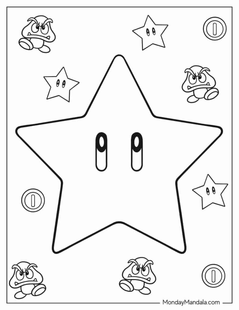 150+ Fun and Free Mario Coloring Pages for Kids 66