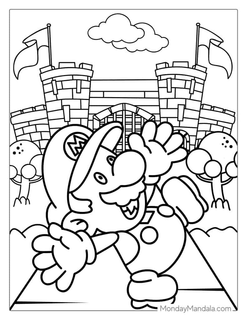 150+ Fun and Free Mario Coloring Pages for Kids 71