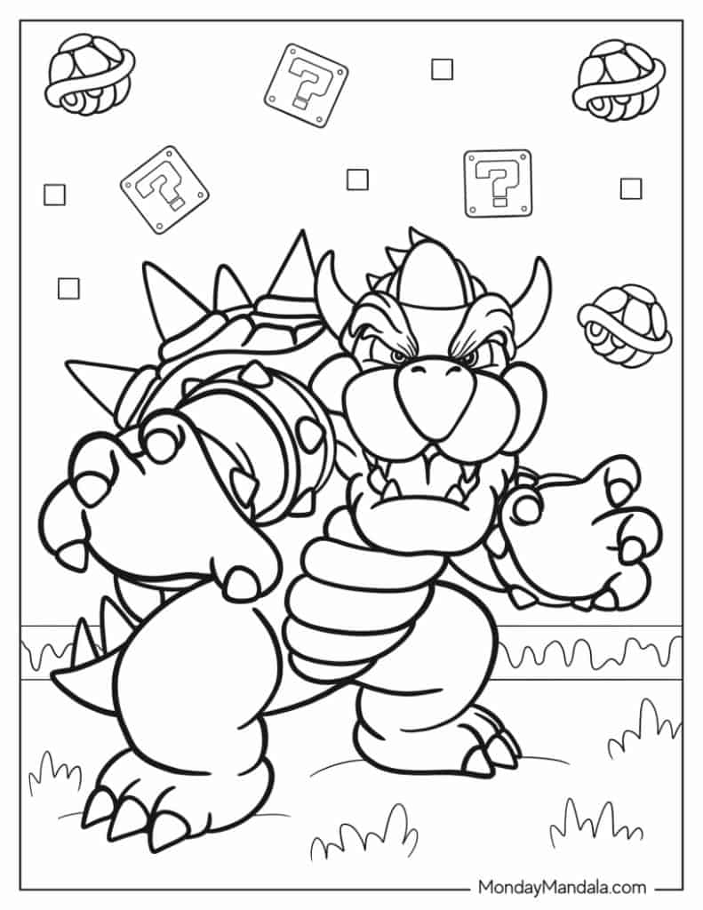 150+ Fun and Free Mario Coloring Pages for Kids 89