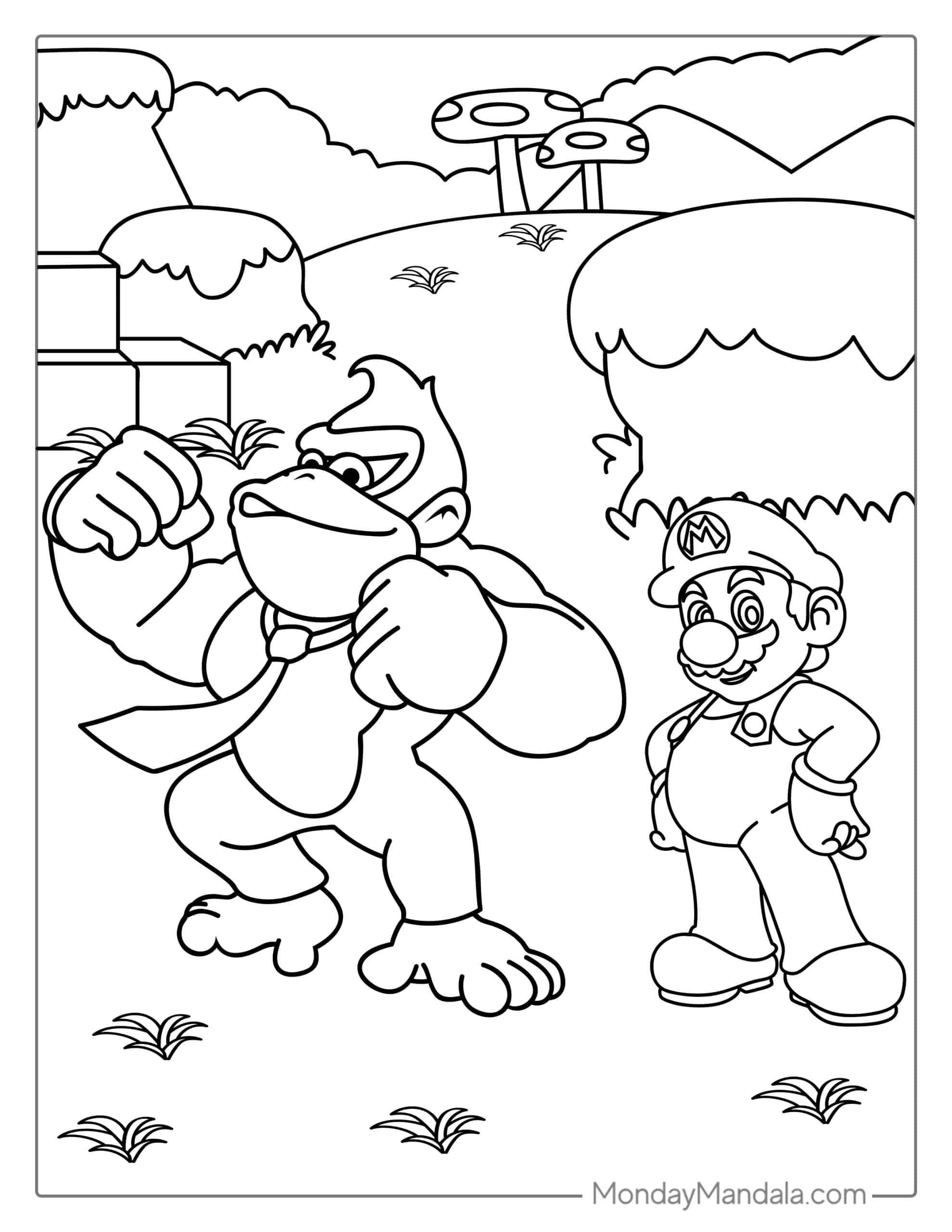 150+ Fun and Free Mario Coloring Pages for Kids 90