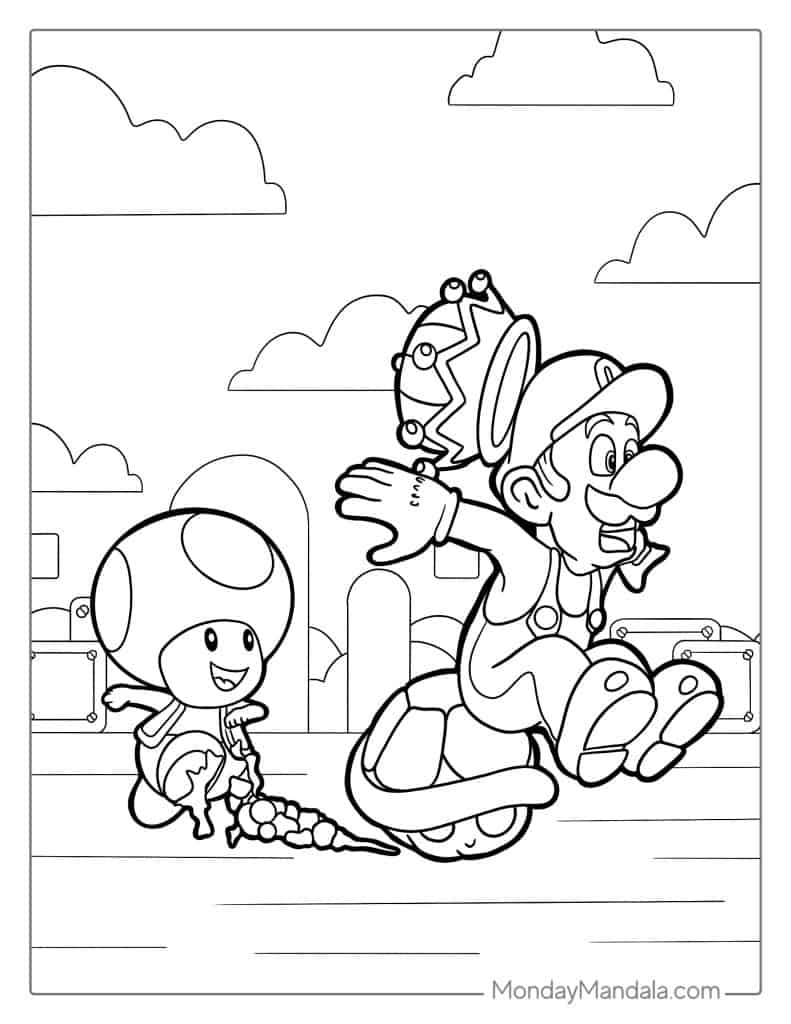 150+ Fun and Free Mario Coloring Pages for Kids 94