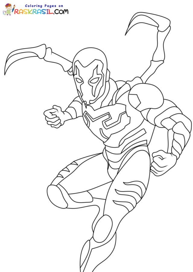 45 Blue Beetle Coloring Pages Free Printables 131