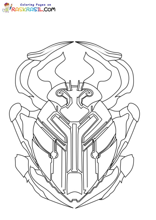 45 Blue Beetle Coloring Pages Free Printables 134