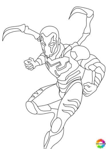 45 Blue Beetle Coloring Pages Free Printables 135