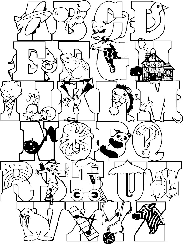 Alphabet Lore Coloring Pages A-Z 120