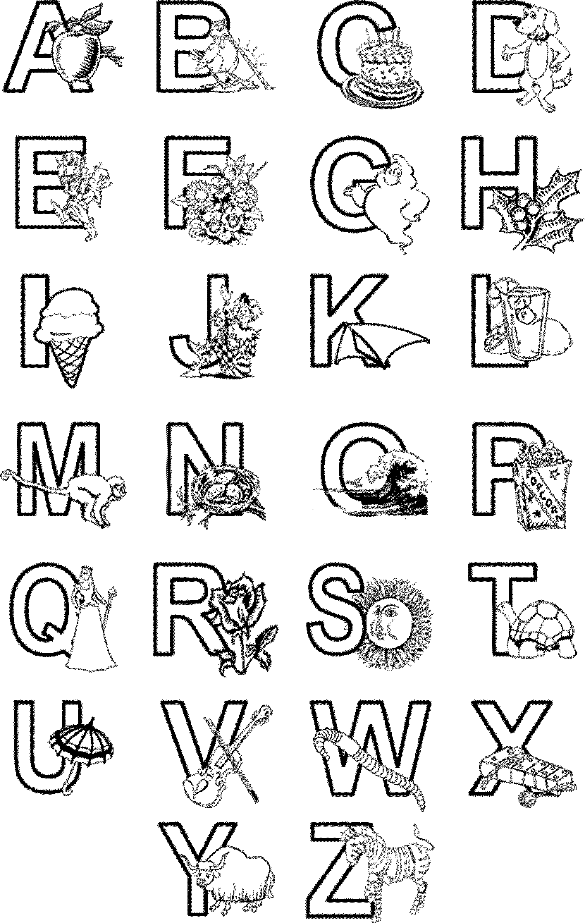 Alphabet Lore Coloring Pages A-Z 92