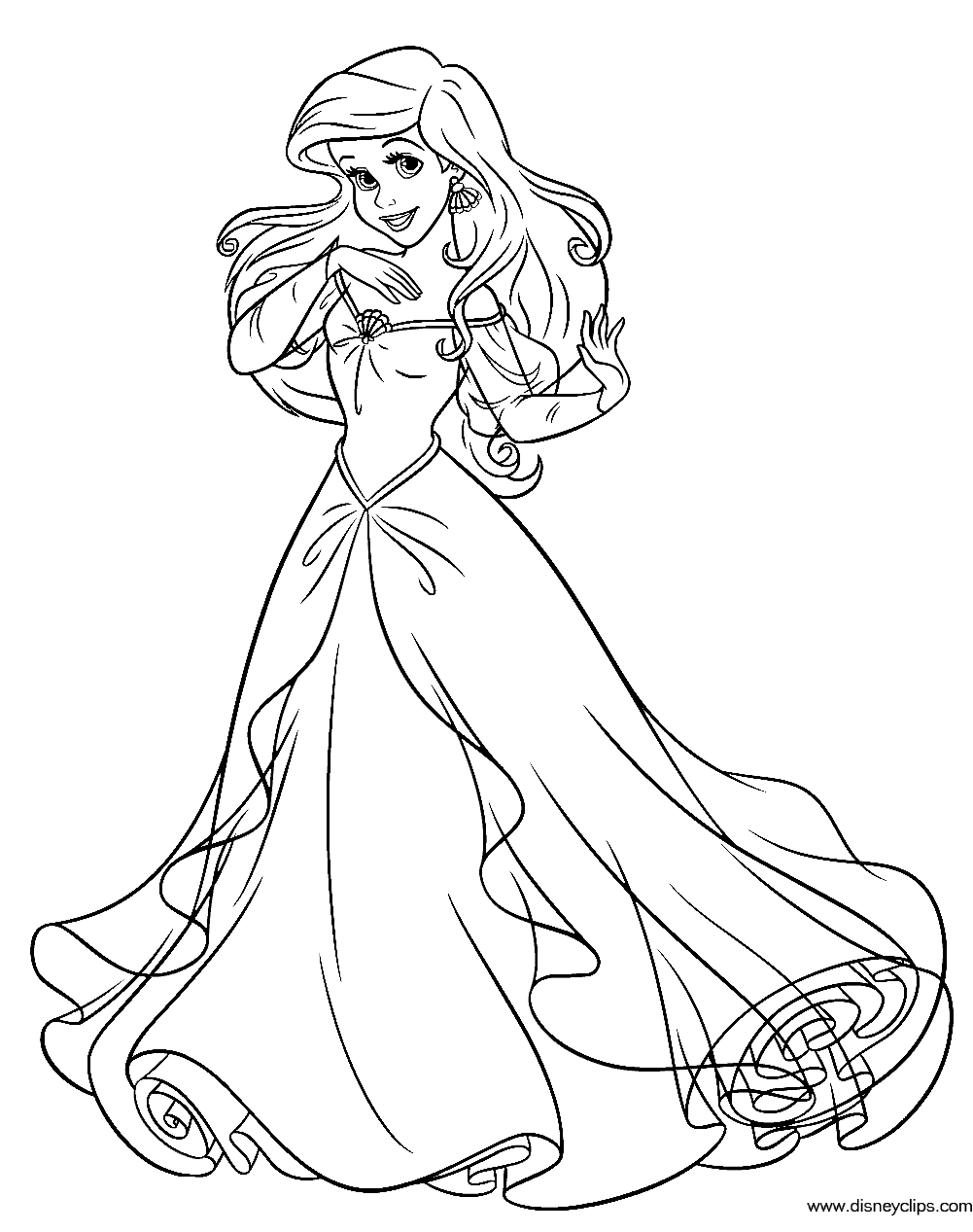 Ariel Coloring Pages Free Printable 100