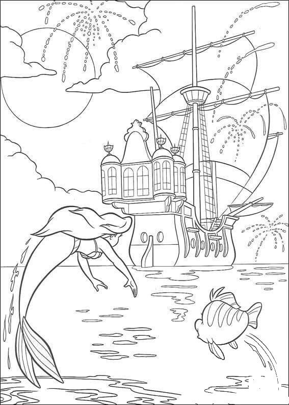 Ariel Coloring Pages Free Printable 103