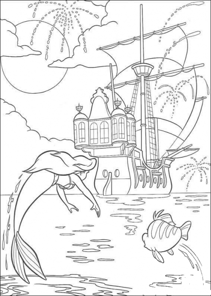 Ariel Coloring Pages Free Printable 104