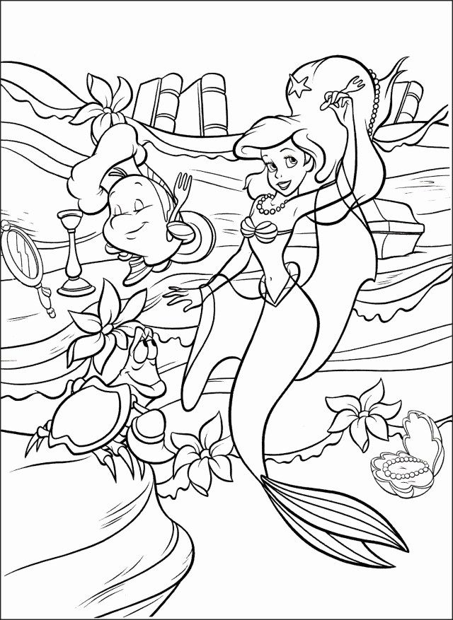 Ariel Coloring Pages Free Printable 114