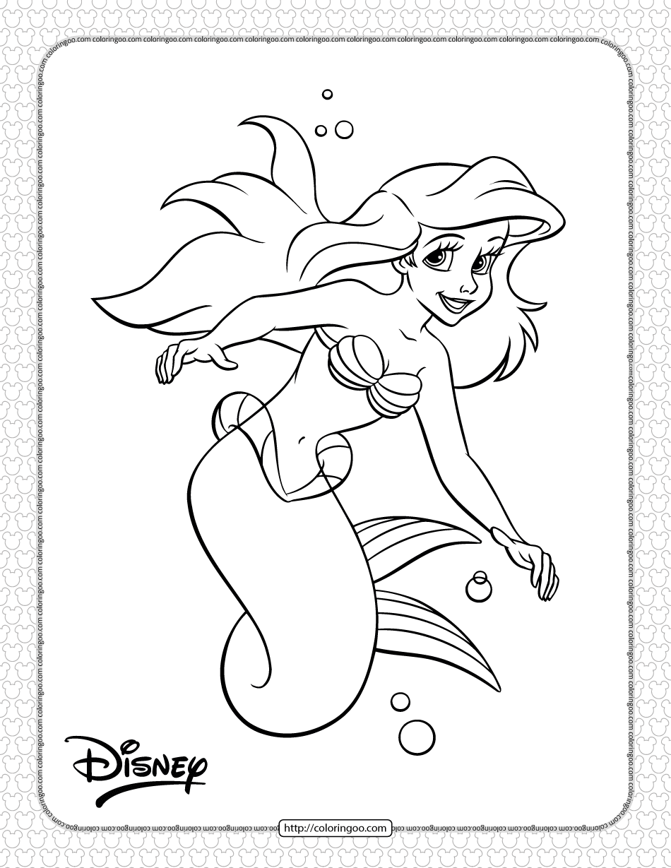 Ariel Coloring Pages Free Printable 117