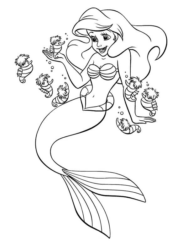 Ariel Coloring Pages Free Printable 130