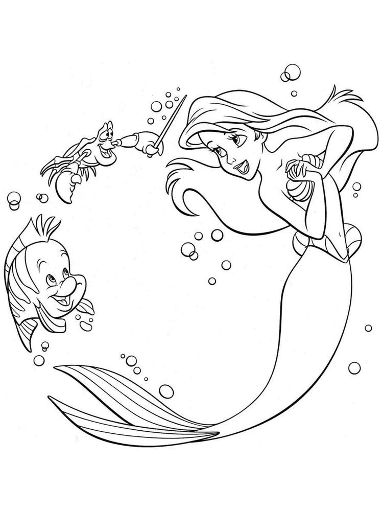 Ariel Coloring Pages Free Printable 135