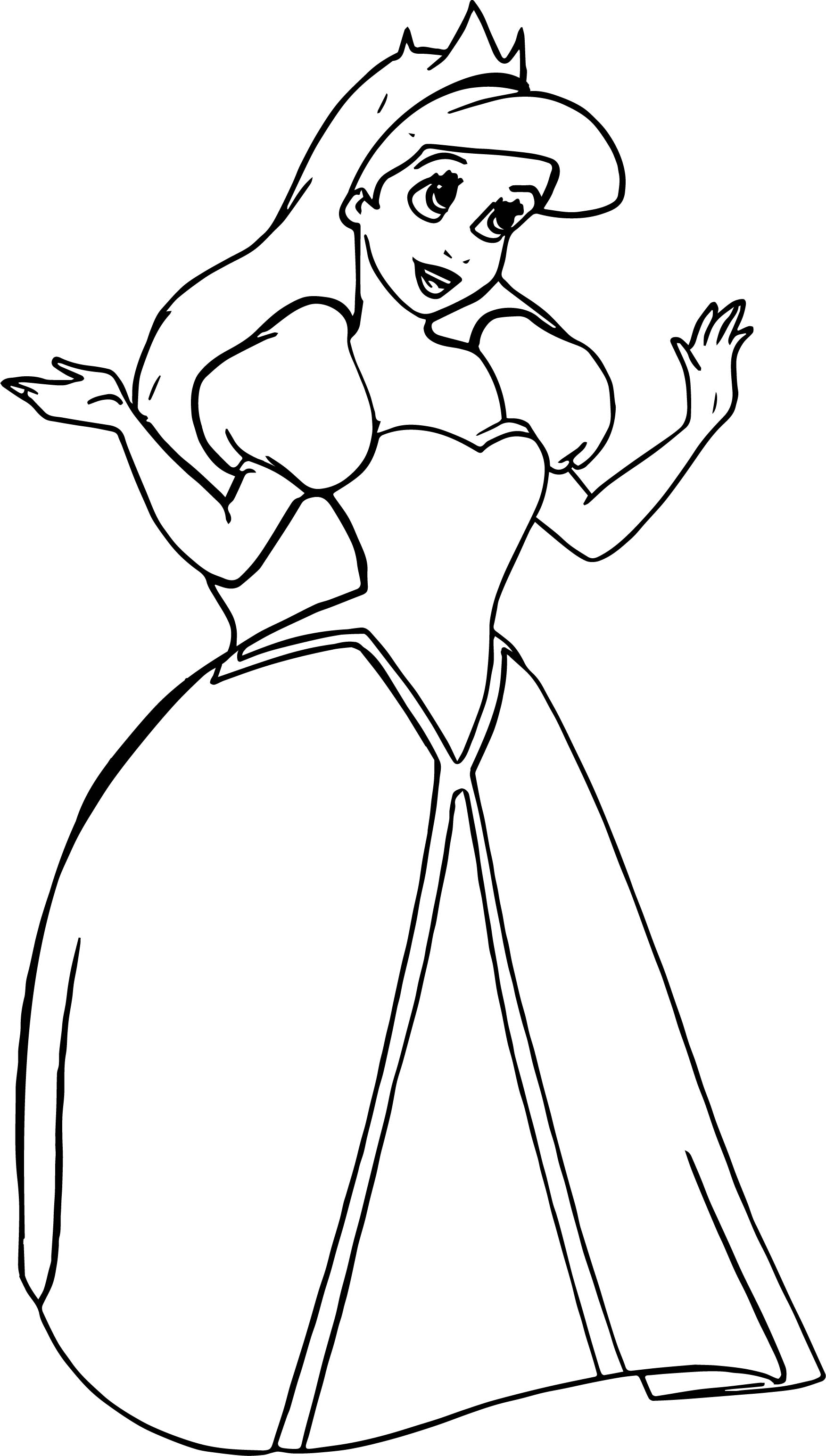 Ariel Coloring Pages Free Printable 14