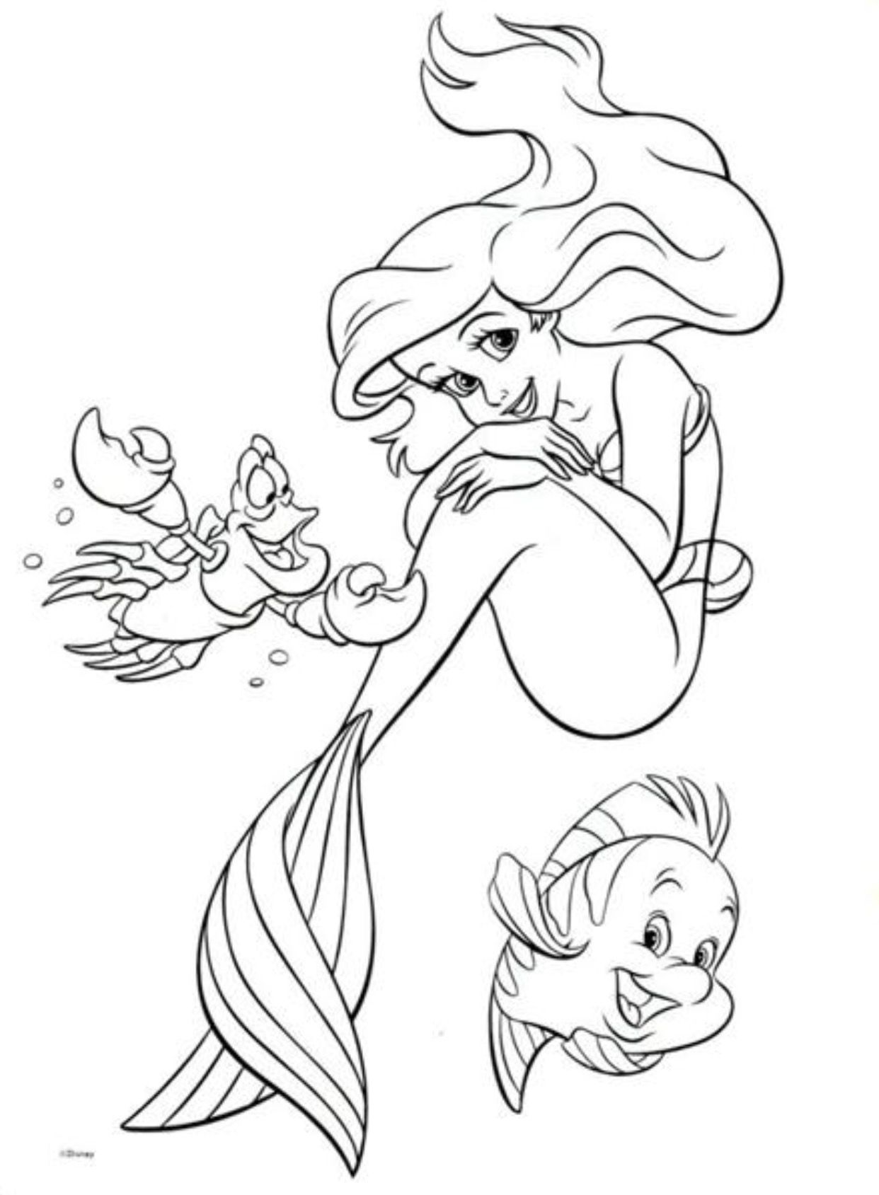 Ariel Coloring Pages Free Printable 143