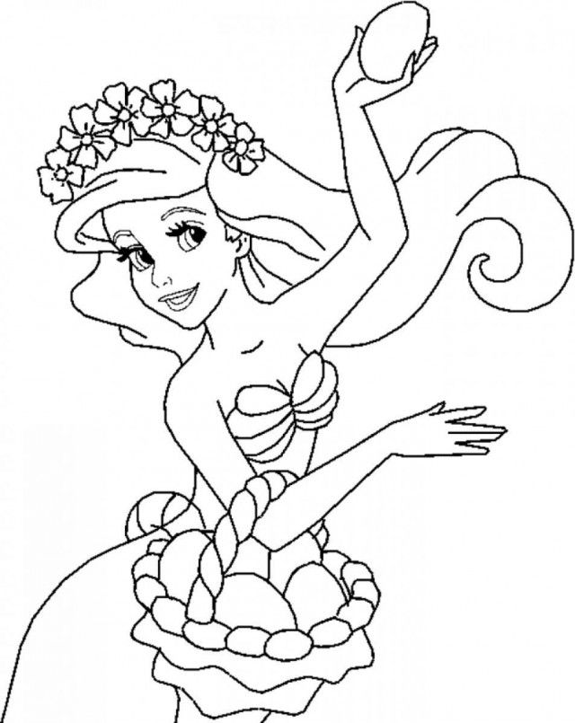 Ariel Coloring Pages Free Printable 15