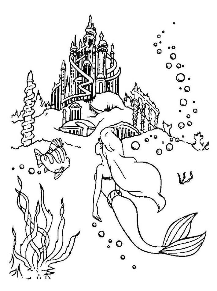 Ariel Coloring Pages Free Printable 155