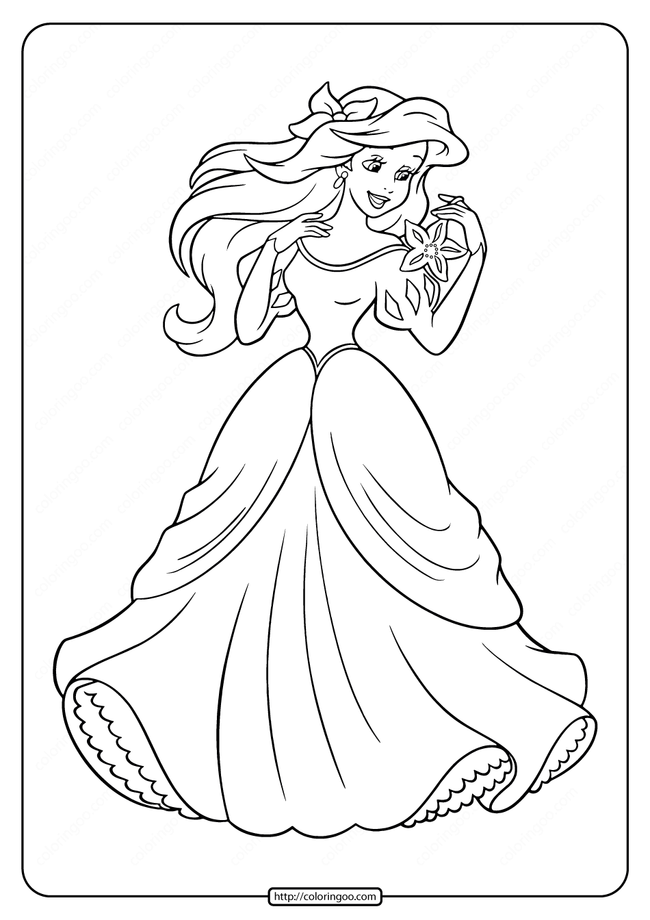 Ariel Coloring Pages Free Printable 158