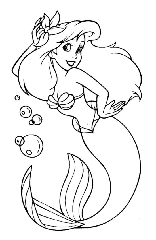 Ariel Coloring Pages Free Printable 176