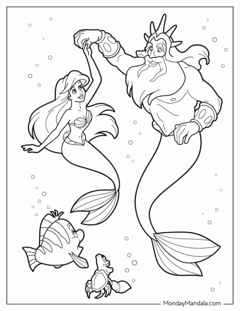 Ariel Coloring Pages Free Printable 186