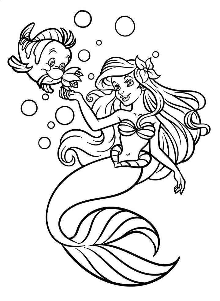 Ariel Coloring Pages Free Printable 190