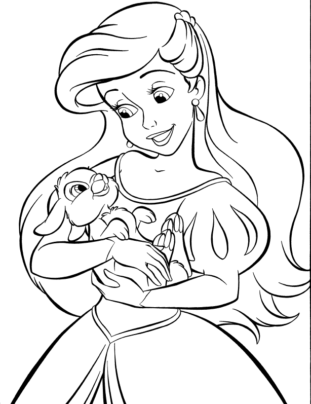 Ariel Coloring Pages Free Printable 23