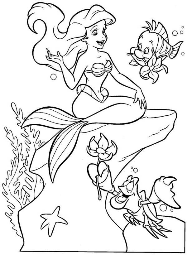 Ariel Coloring Pages Free Printable 24