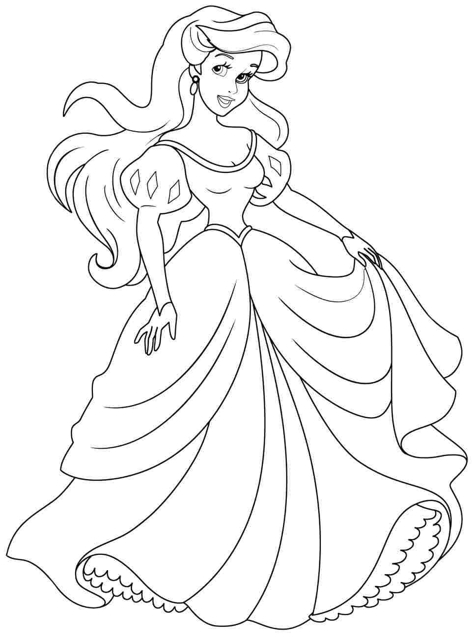 Ariel Coloring Pages Free Printable 25