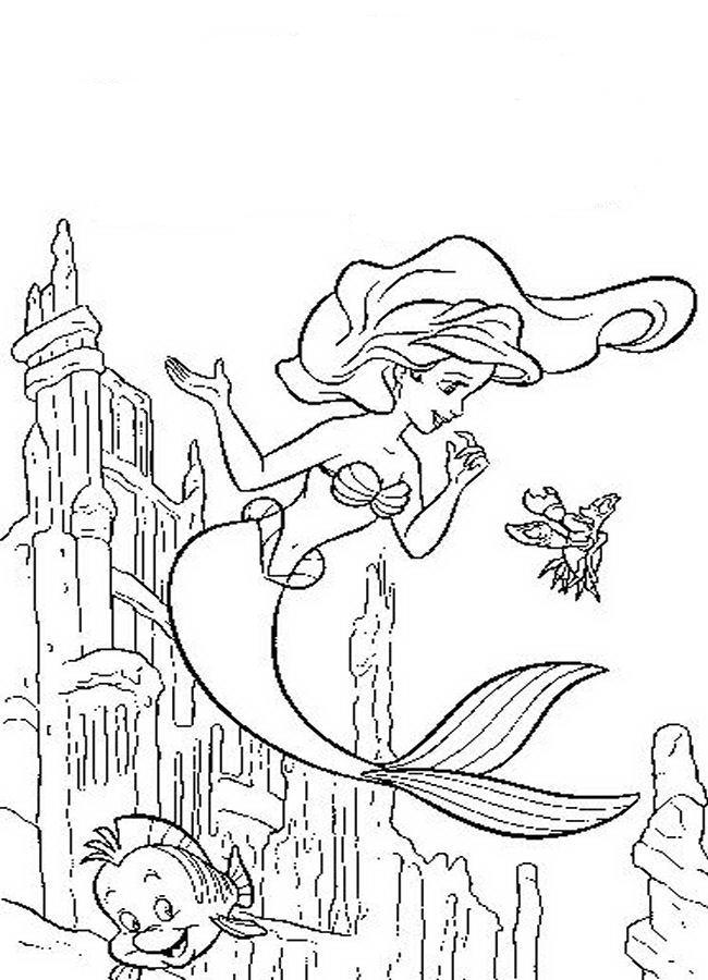 Ariel Coloring Pages Free Printable 29