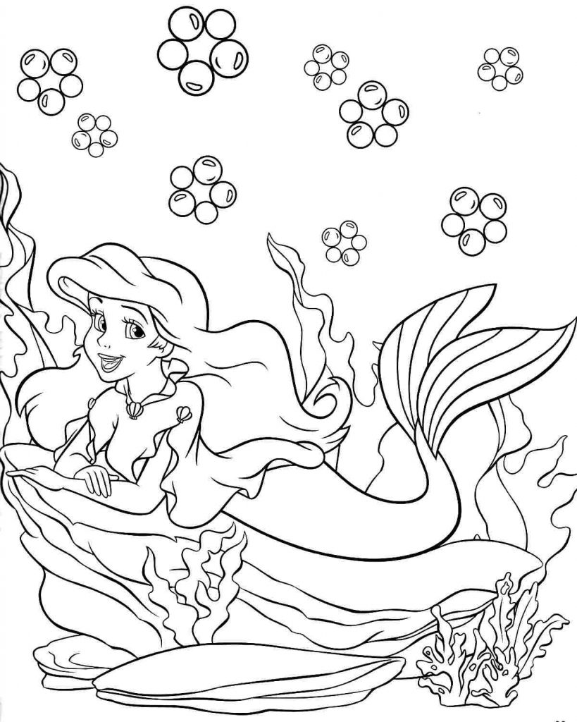 Ariel Coloring Pages Free Printable 36