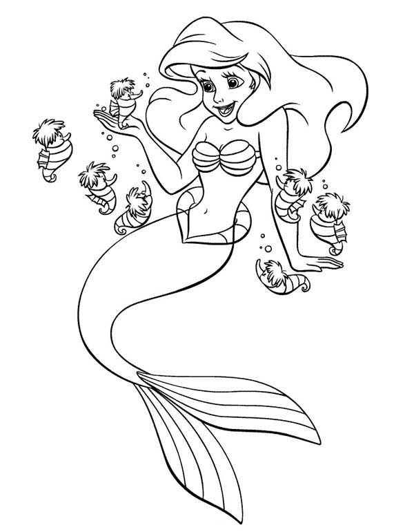 Ariel Coloring Pages Free Printable 50