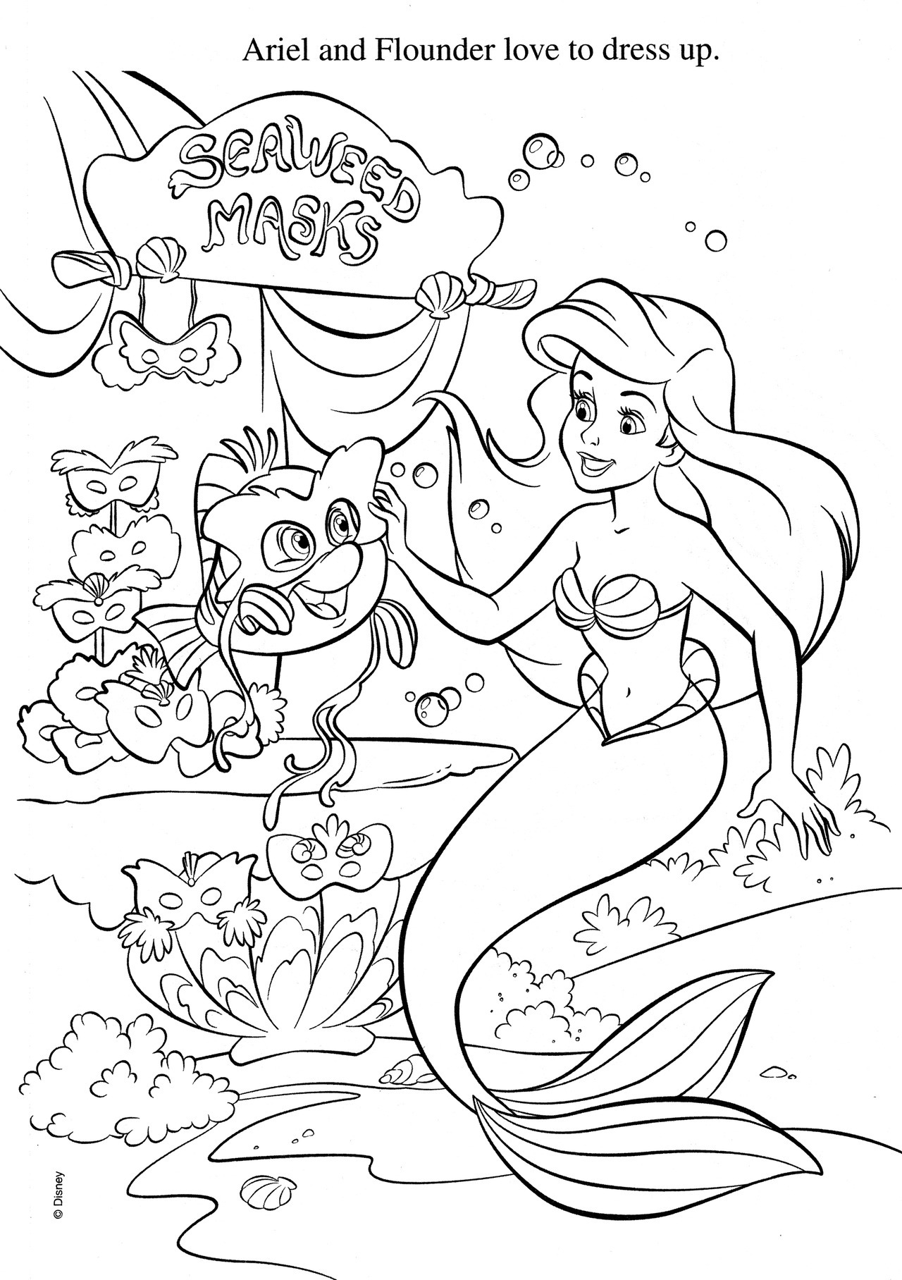 Ariel Coloring Pages Free Printable 58