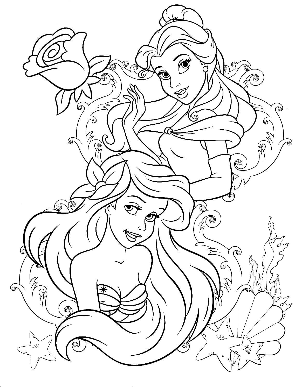 Ariel Coloring Pages Free Printable 61