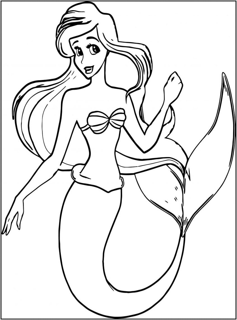 Ariel Coloring Pages Free Printable 63