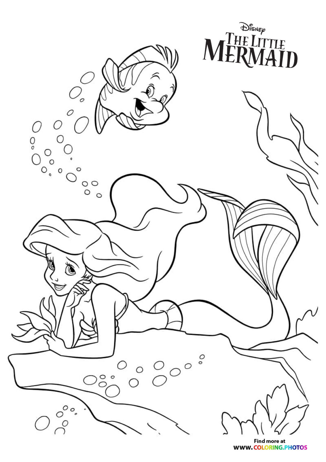 Ariel Coloring Pages Free Printable 72