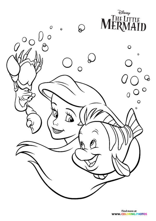 Ariel Coloring Pages Free Printable 74