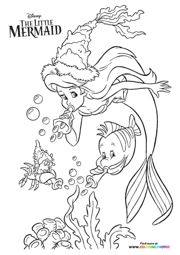 Ariel Coloring Pages Free Printable 76