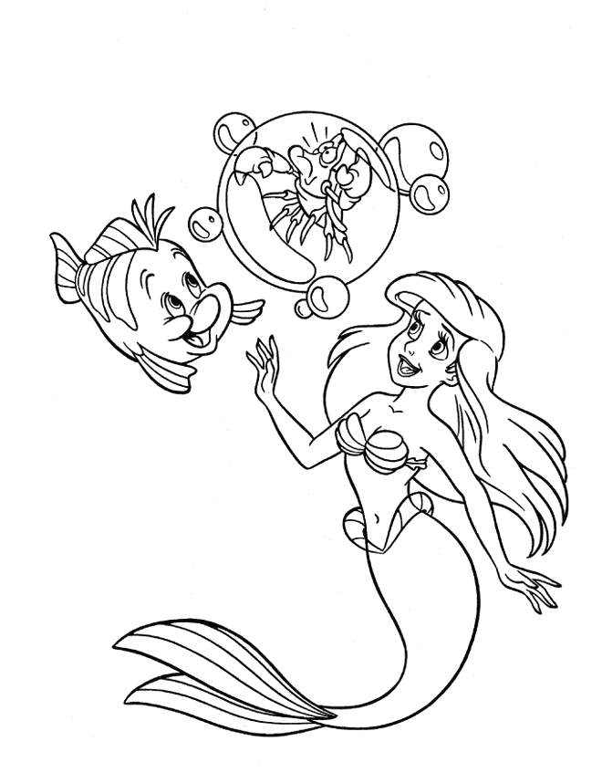 Ariel Coloring Pages Free Printable 86