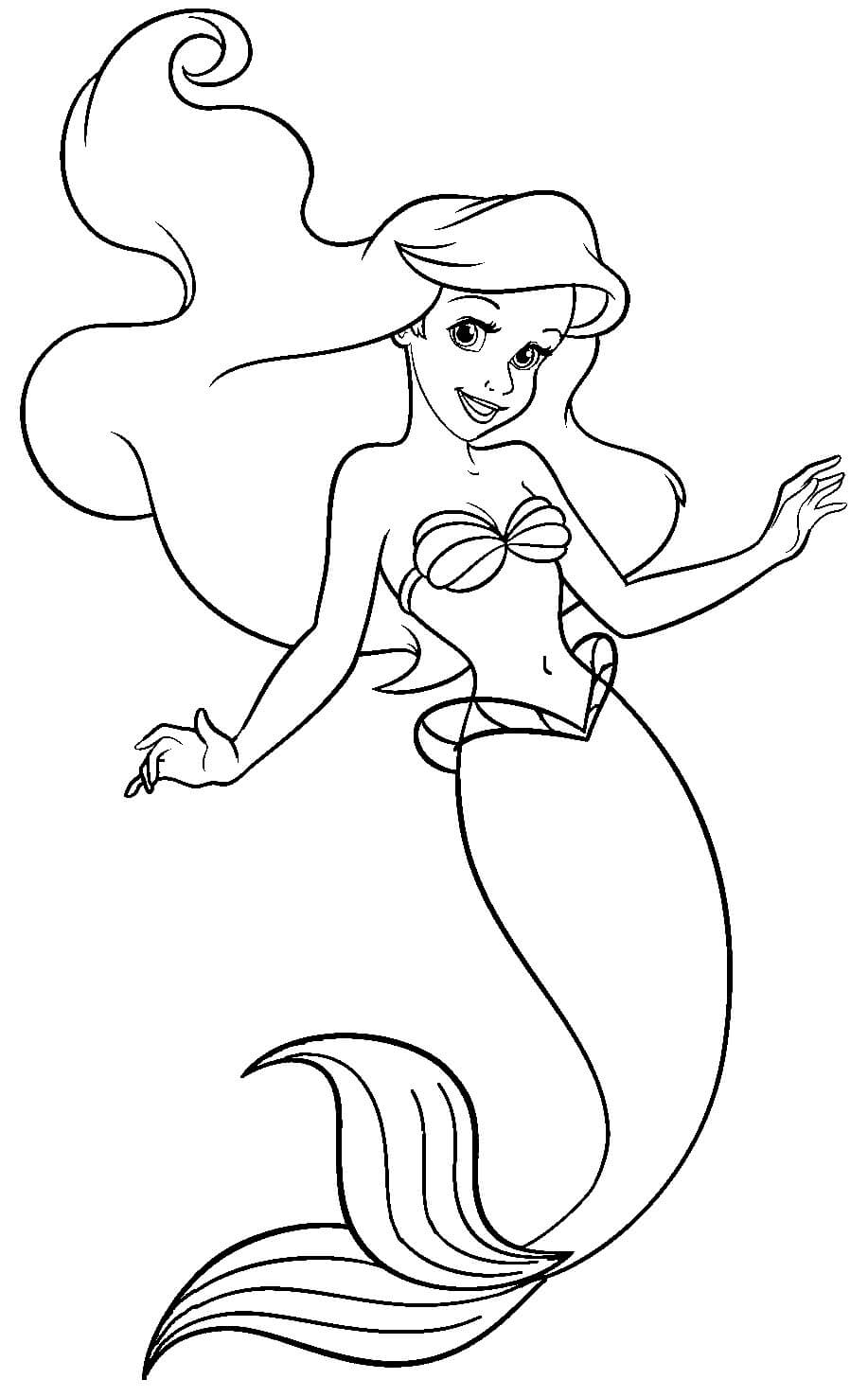 Ariel Coloring Pages Free Printable 93