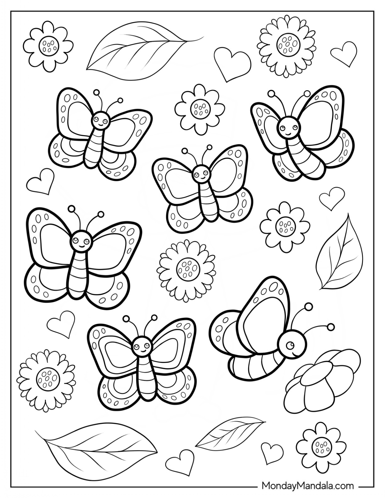 Butterfly Coloring Pages: 100+ A Fluttery Collection for Your Coloring Pleasure 124