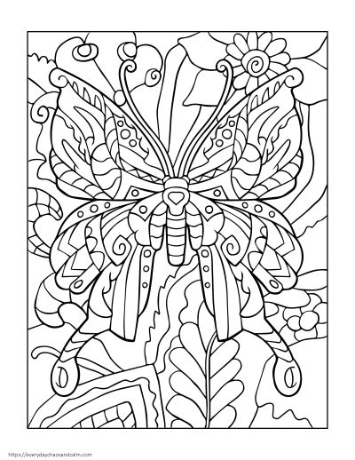 Butterfly Coloring Pages: 100+ A Fluttery Collection for Your Coloring Pleasure 15