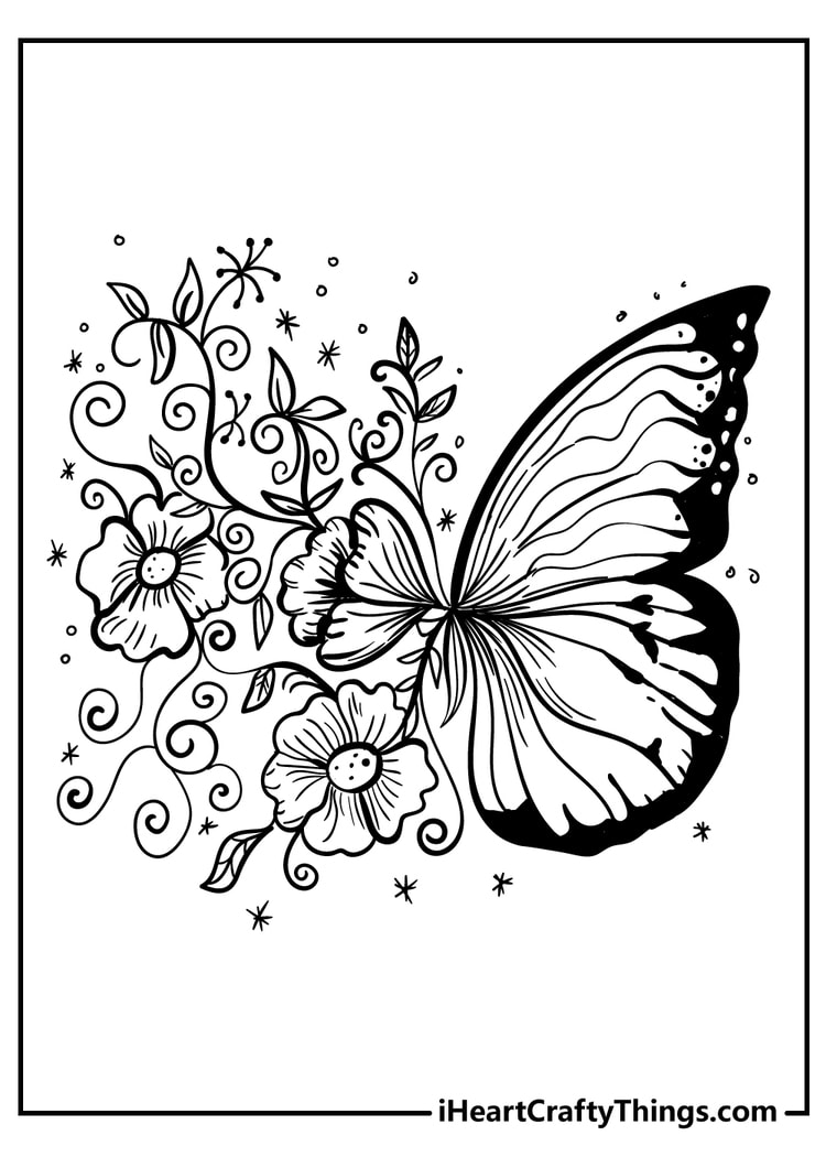 Butterfly Coloring Pages: 100+ A Fluttery Collection for Your Coloring Pleasure 164